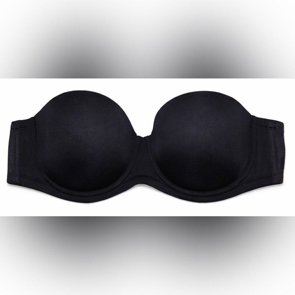 Wacoal #854119 Strapless Bra Black Smooth Underwire‎ 40DD Convertible Plus Size